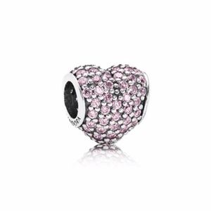 Pandora Pink Pave Heart Charm